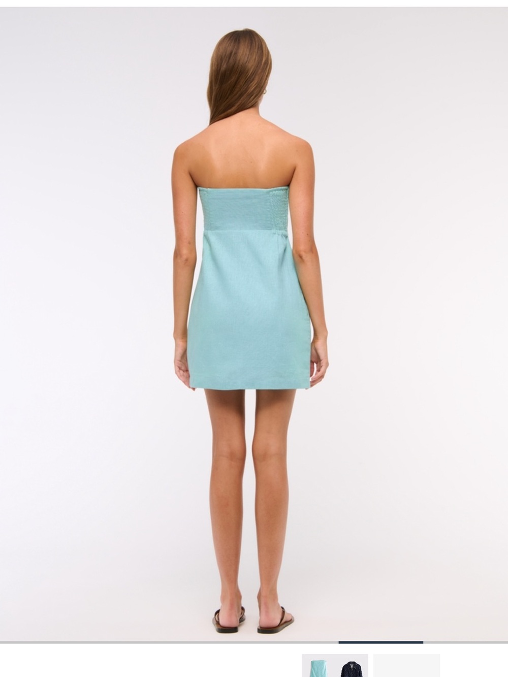 Abercrombie & Fitch Light Turquoise Strapless Dress - Picture 3 of 6